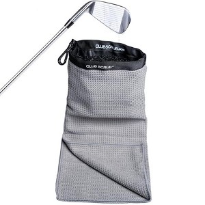 Club Scrub Towel Microfiber w/ Cleaning Scrub Pouch - Gray - 1 of 2