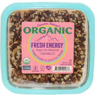 Fresh Energy 12oz Organic Date Almond Rolls - 3 Pack