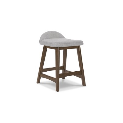Set of 2 Color Grey Signature Design by Ashley Lyncott Counter Height Upholstered Barstool with Foam Cushion, Set of 2, Light Gray