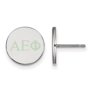 Black Bow Jewelry Sterling Silver Alpha Epsilon Phi Greek Life Stud Earrings - 1 of 3