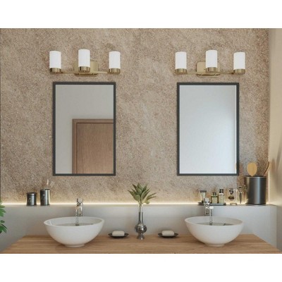 Elevate 24.75" Brushed Bronze 3-Light Mid-Century Modern Bath Fixture