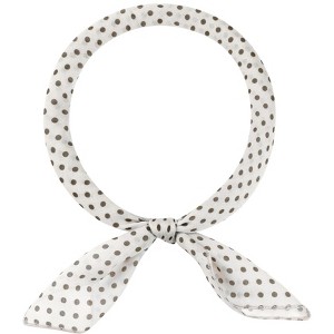INSPIRE CHIC Women Polka Dots Cotton Linen Retro Solid Color Plain Square Neck Scarves 1Pc - 1 of 4