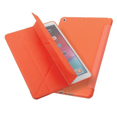 Insten Tablet Case Compatible with iPad 10.2" 8th & 9th Generation, Multifold St&, Magnetic Cover Auto Sleep/Wake, Pencil Charging, Orange