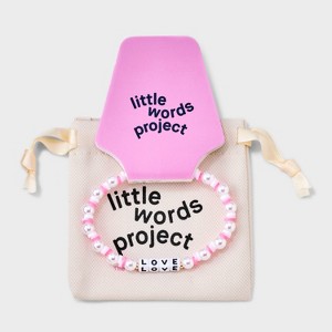 Little Words Project Love Beaded Bracelet - Pink/Pearl - 1 of 4