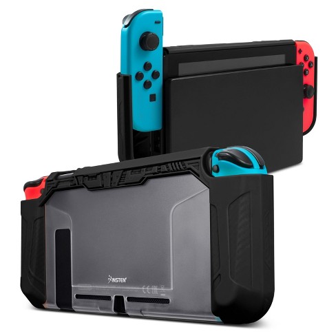 Insten Dockable Case For Nintendo Switch Console and Joy-Con Controller, TPU Protective Cover with Ergonomic Hand Grip, Black Insten Dockable Case For Nintendo Switch Console and Joy-Con Controller, TPU Protective Cover with Ergonomic Hand Grip, Black