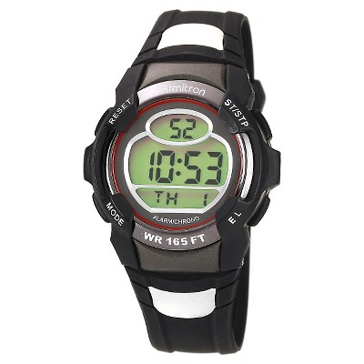 Men's Armitron Digital and Chronograph Sport Resin Strap Watch - Black