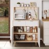 48'' Sideboard Buffet Cabinet, Fluted Coffee Bar Cabinet with 2 Drawers & Adjustable Shelves, Wooden Console Table, Kitchen Storage Cabinet - 3 of 4