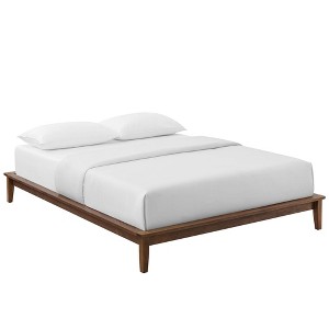 Modway Lodge Full Wood Platform Bed Frame - Walnut - 1 of 4