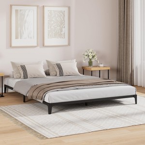 Bed Frame, 6 Inch Heavy Duty Metal Platform with Iron Slats, No Box Spring Needed, Supports up to 800 Lbs, Sturdy Bed Frame for Adults - 1 of 4