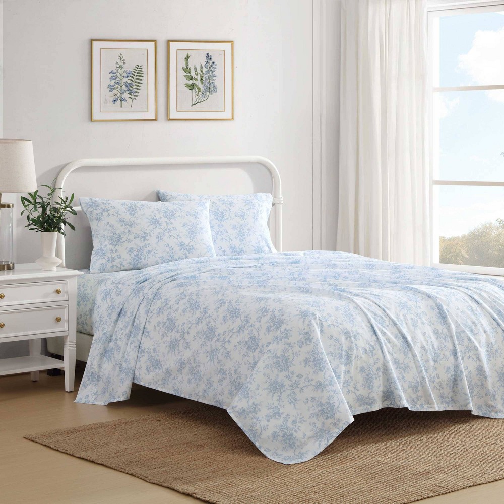 Laura Ashley Full Walled Garden Sheet Set Blue