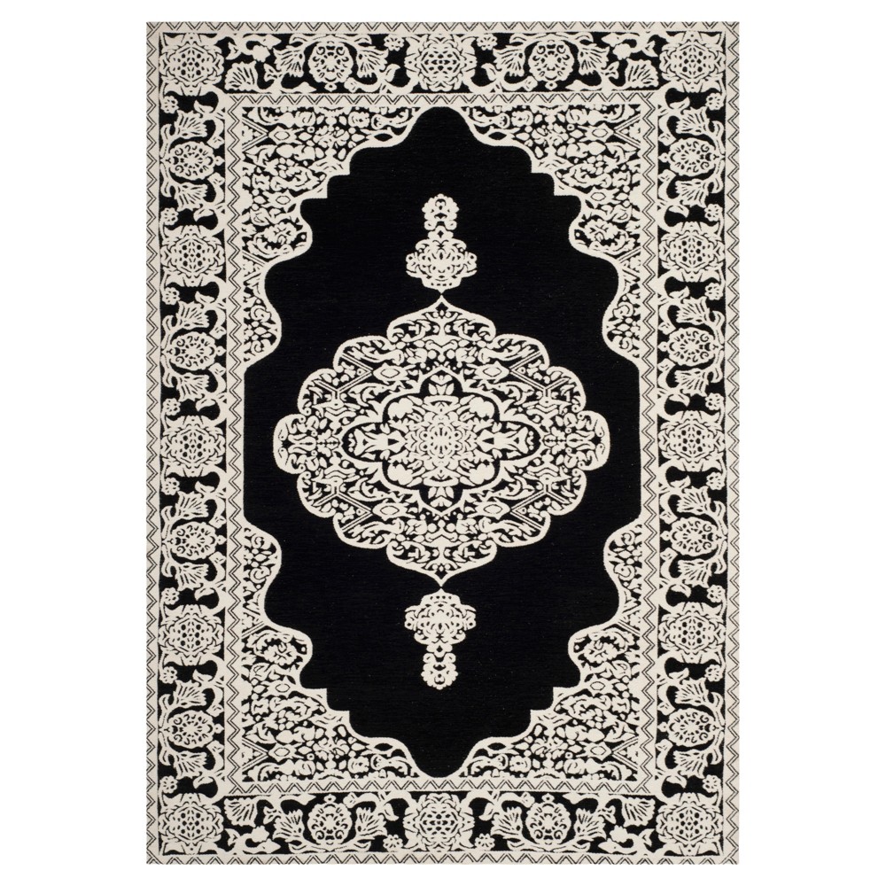 Black/Ivory Abstract Woven Area Rug - (4'x6') - Safavieh