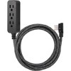 Cordinate 3 Outlet 10' Extension Cord Dark Heather - 2 of 4
