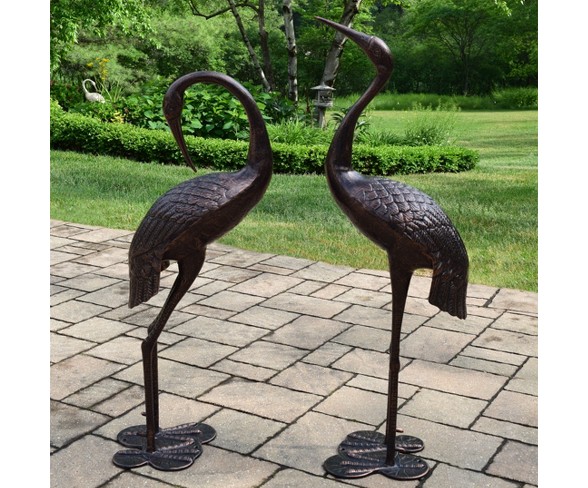47"H Aluminium Outdoor Sculpture - Brass - Oakland Living