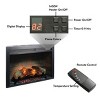 Syemin Indoor Fireplaces Fireplace TV Stand Entertainment Center Electric Fireplace TV Table for 28" TV Media Console Cabinet, Black, 28"*5.4"*20" - 4 of 4