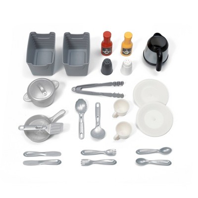 Step2 Gilded Gourmet Gray and White Kids Kitchen Playset
