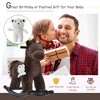 Whisen Kids' Plush Rocking Horse with Soft Plush Toy, Riding Rocker Horse Toy Gift for 36 months - Brown - 2 of 4