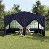 vidaXL Party Tent with 8 Sidewalls Blue 13.1 x 13.1 ft PE - 4 of 4