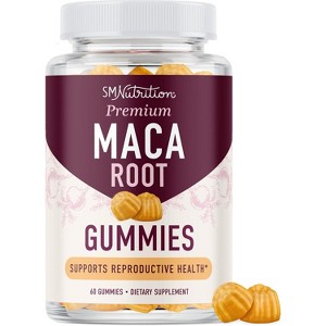 Maca Root Gummies with Natural Peach Flavors, Hormone Balance for Women and Men, SMNutrition, 60ct - 1 of 4