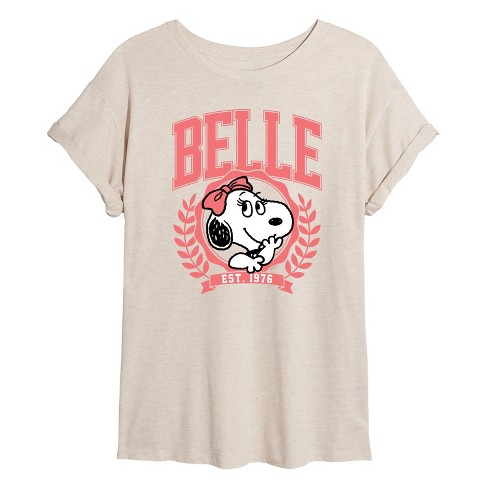Pink Peanuts Baseball Graphic Women's Cropped T-shirt Befaltu - Delhi Fashion