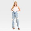 Women's Mid-Rise Patchwork 90's Baggy Jeans - Universal Thread™ - 3 of 4