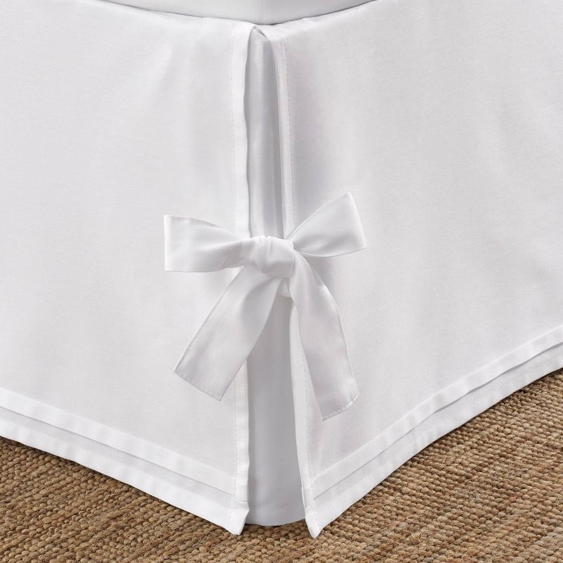 Laura Ashley Corner Ties Tailored Bedskirt White, 5 of 6
