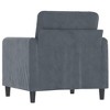vidaXL Dark Gray Velvet Sofa Chair - Comfortable Padded Seat - Stable Metal Frame - Modern Design - Ideal for Living Room, Lounge, or Office - 4 of 4