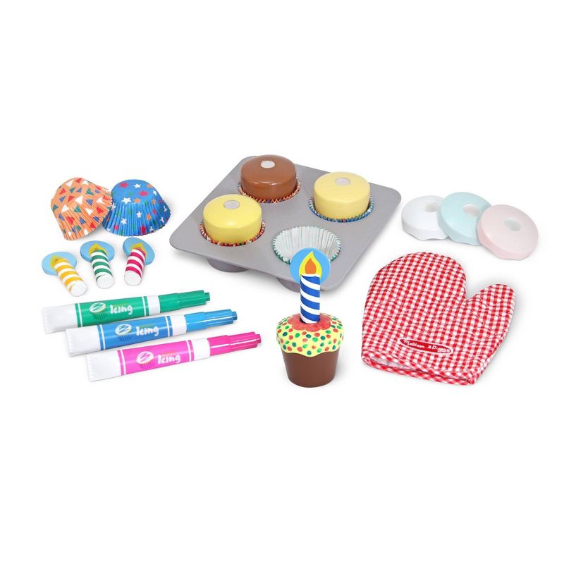 Melissa &#38; Doug Bake and Decorate Wooden Cupcake Play Food Set, 1 of 13