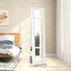 Costway 360° Swivel Jewelry Armoire with Full-Length Mirror Rear Shelves Makeup Mirror - 4 of 4