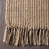 Nuloom Kamilah Geometric 5x8 Jute Indoor Area Rug for Dining Room Rug Neutral Rug Living Room Rug Kitchen, Natural/Ivory - 3 of 4