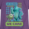 Girls' - Disney - We Scare Because We Care Fitted Short Sleeve Graphic T-Shirt - 2 of 4