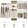 Besiost Closet Organizer System with Hanging Rods and Shelves, Wardrobe System with Drawers - 3 of 4