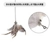 Unique Bargains Handheld Cat Teaser with Bell Fluffy Plume Teasing Sticks Gray Brown - 3 of 4