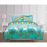 7pc Full Rainbow Unicorn Bed in a Bag Charcoal Gray - Kidz Mix