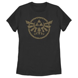 Women's Nintendo The Legend of Zelda: Tears of the Kingdom Gold Hyrule Crest T-Shirt - 1 of 4