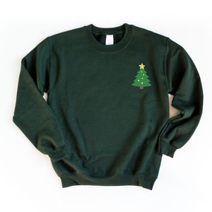 Embroidered Christmas Tree With Ornaments - Women's Graphic Sweatshirt - 1 of 4