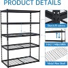 2500 Lbs Capacity Heavy Duty Garage Shelving, 5-Tier Metal Wire Shelves, Adjustable Industrial Storage Rack - 4 of 4