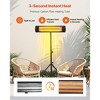 1500W Infrared Electric Space Heater with Remote & LED Display, Black - 2 of 4
