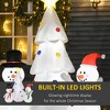 Whisen 6FT Inflatable Christmas Tree Decorations and Snowmen, Outdoor Blow-Up Yard Christmas Decor with LED Lights Display - White - 3 of 4