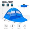 MaseiKar UPF 50+ Beach Tent Sun Shelter for 3/4 Person, Portable Beach Cabana Tent - 2 of 4