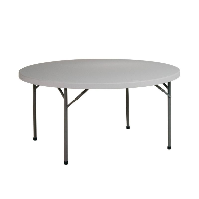 60&#34; Round Resin Multi Purpose Table Light Gray - OSP Home Furnishings, 1 of 6