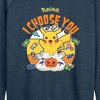 Women's - Pokémon - Candy I Choose You Lightweight French Terry Wide Neck Long Sleeve Shirt - 2 of 4