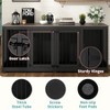 FUFU&GAGA 70" Large Dog Crate Furniture Dog Crate Kennel with Trays and Divider - 3 of 4