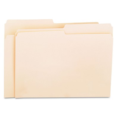 UNIVERSAL File Folders 1/2 Cut One-Ply Top Tab Letter Manila 100/Box 12112