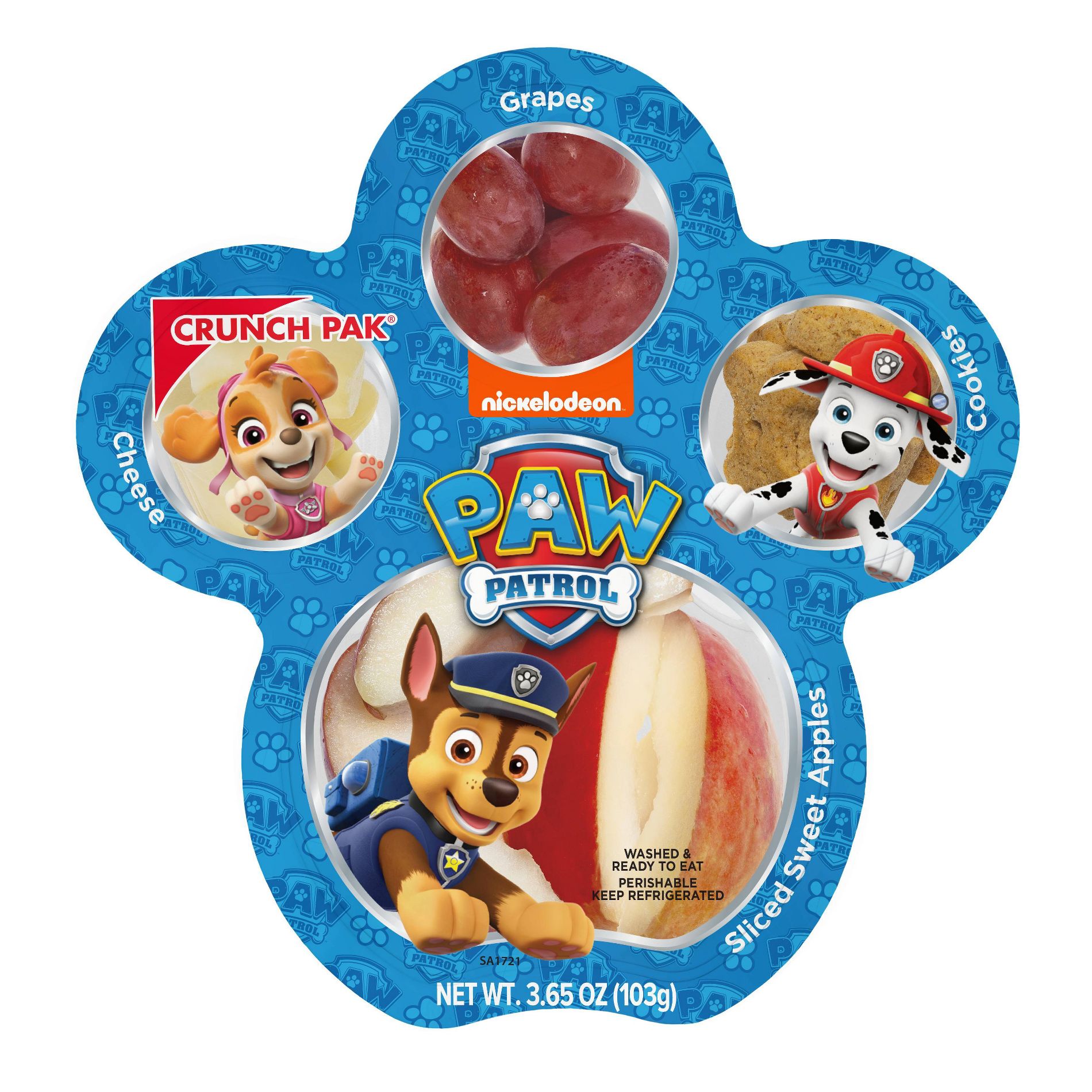 PAW Patrol Apple Cheese Grape Cookies Crunch Pak - 3.65oz