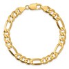 Black Bow Jewelry Men's 7.5mm, 14k Yellow Gold, Flat Figaro Chain Bracelet - 4 of 4
