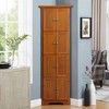 Vynxaria Decorative Storage Cabinet with 8 Doors and Adjustable Shelves - Oak/Cherry - 2 of 4