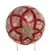 Kurt Adler 80mm Silver with Gold and Red Plaid Glass Ball Ornaments, 6-Piece Set - 4 of 4