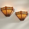 Robert Louis Tiffany Stratford 7 1/2"H Art Glass Wall Sconce Set of 2 - 2 of 4