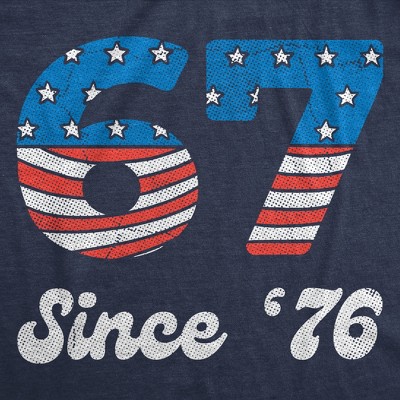 Мужские футболки Crazy Dog T-Shirts, Inc. Mens Funny T Shirts Six Seven Since 76 Sarcastic Fourth Of July Meme Tee For Men - Crazy Dog Men's T Shirt For Fourth Of July Navy M — фото 2