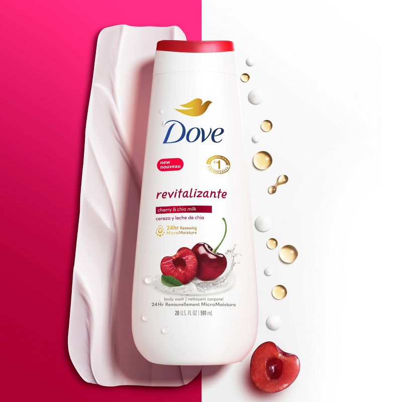 Dove Beauty Revitalizante Body Wash - Cherry &#38; Chia Milk - 20 fl oz, 5 of 9